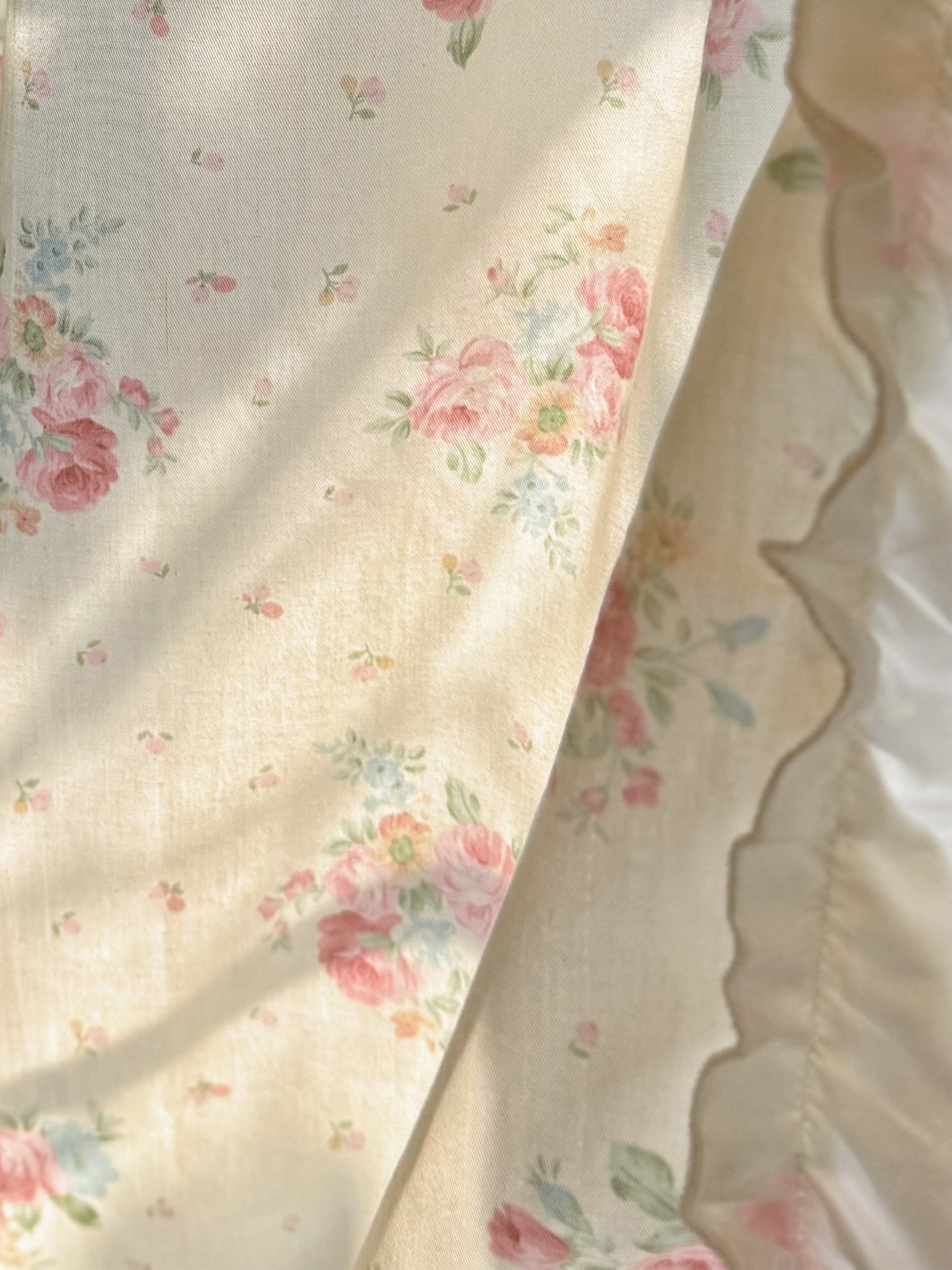 American pastoral small fresh and transparent cotton printed floral curtains, bedroom bay windows, half curtains, courtyard partitions - Blind Box Mall